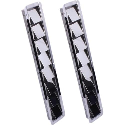 2Pcs Boat Louver Vent 16-13/16" X 3" Stainless Steel Boat Marine 8 Slots Vent