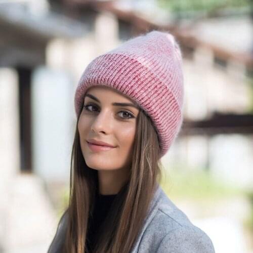2020 Beanie Hat for Women Winter Wool Skullies Warm Casual Falls Knit Cap Gorros Female Cap