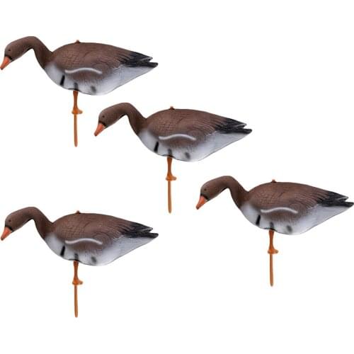 4pcs 3D XPE Goose Hunting Decoy Goose Decoy Target Garden Lawn Decor Scarer Outdoor Bird Flyer Lawn Pond Ornaments Simulation