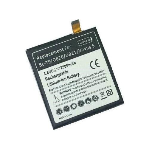5pcs/lot 2500mAh Replacement Li-ion Battery For LG Google Nexus 5 E980 D820 D821 BL-T9 BLT9 BL T9