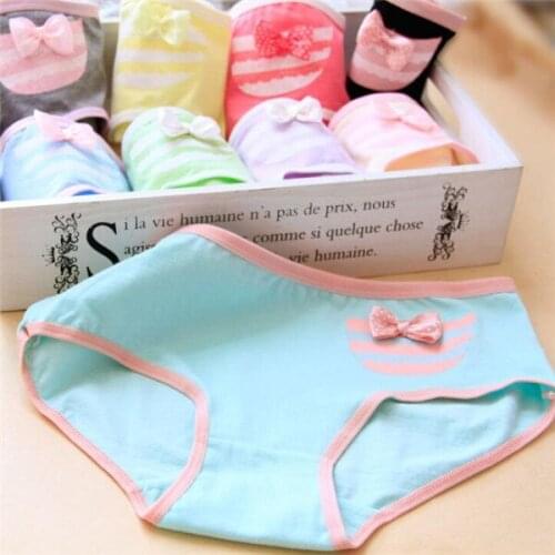 6 Fashion Cotton panties womens Childrens Girls Underwear Kids shorts priefs Comfort Multi-color SQ-688-6P