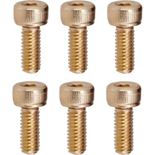 6 Pieces Electric Guitar Locking String Nut Clamp Hexagon Screws