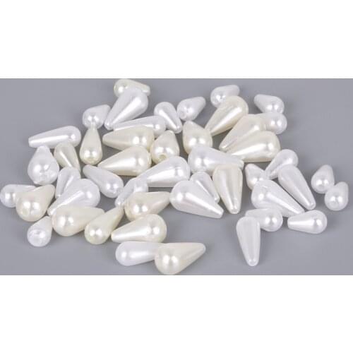 3 size Imitation Pearl Acrylic Rice Beads Two Holes European Beads For Fashion Jewelry Making DIY Necklace&Bracelet