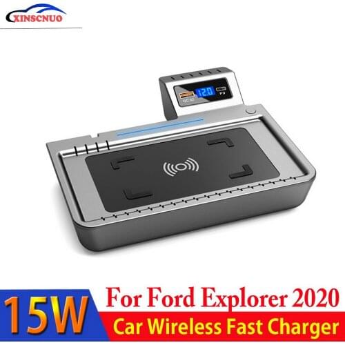 Car Accessories Vehicle Wireless Charger For Ford Explorer 2020 Fast Charger Module Wireless Onboard Car Charging Pad