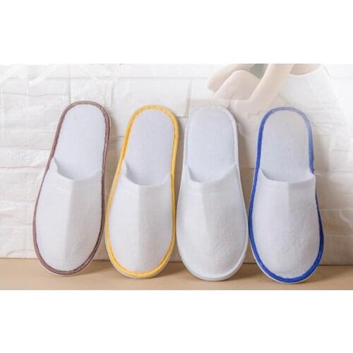 Free Shipping 10pairs/Lot Mixed Color Brushed Disposable Slippers Independent Packing Hotel Family Party Beauty SupplieWholesale