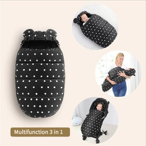 Baby stroller footmuff Waterproof sleeping bag Thick foot cover with reversible zip Universal stroller accessories