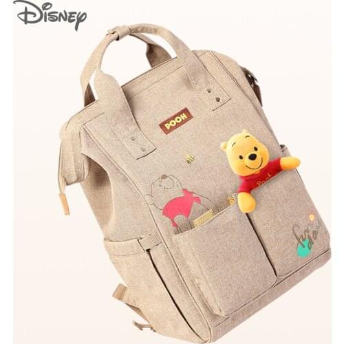Disney Baby Diaper Backpack USB Bottle Insulation Heating Mummy Nappy Changing Bags For Baby Care Mom Stroller Oxford Handbags