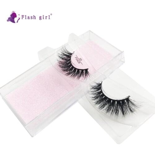 Flash Girl 1 Pair 3D Real Mink Eyelashes FG267-FG626 Natural Handmade False Eyelashes Makeup Lashes Extensions