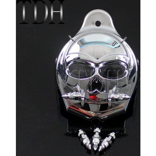 Chrome Motorcycle Skull Zombie Horn Cover For Harley Davidson 1992-2017 Flasher
