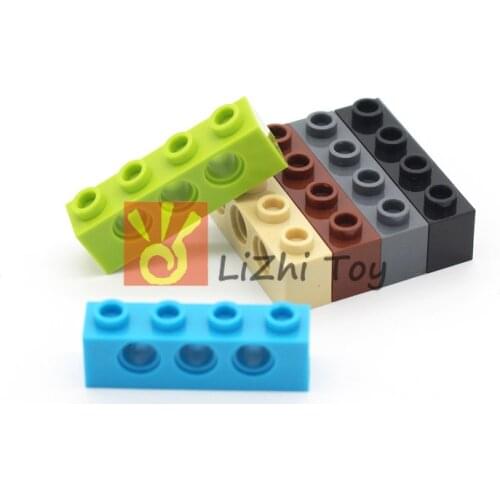 Technic, Brick 1 x 4 with Holes Thick Bricks Model Building Blocks Technic Parts Compatible 3701 Accessories Mechanical