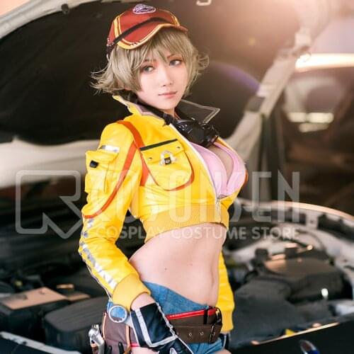 Final Fantasy XV Cosplay FFXV Cindy Aurum Cosplay Costume Gloves COSPLAYONSEN adult costume