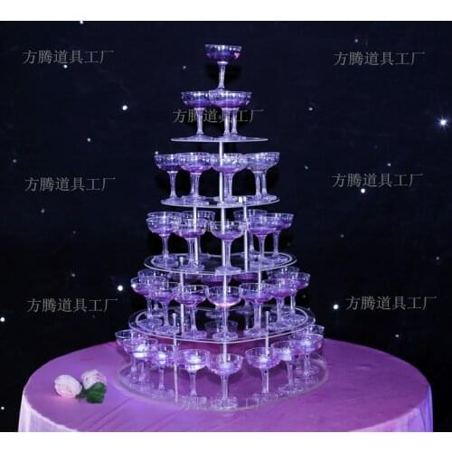 Beautiful Wedding champagne Tower Wine Tower With Five Tiers Heart-Shape Party Decoration Wedding Props