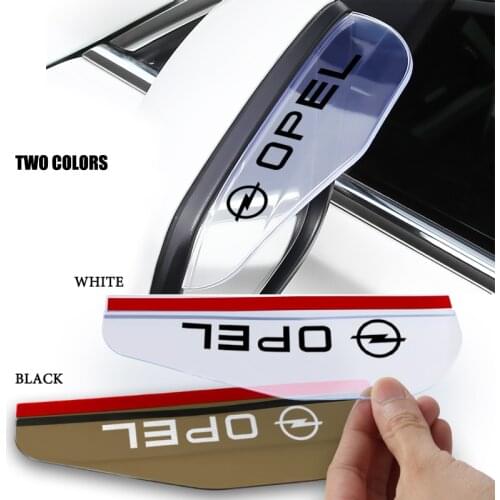 2Pcs PVC Car Rearview Mirror Decoration Rain Eyebrow Sun Visor Rainproof Blades For Opel Astra H G J Insignia Mokka Zafira Corsa