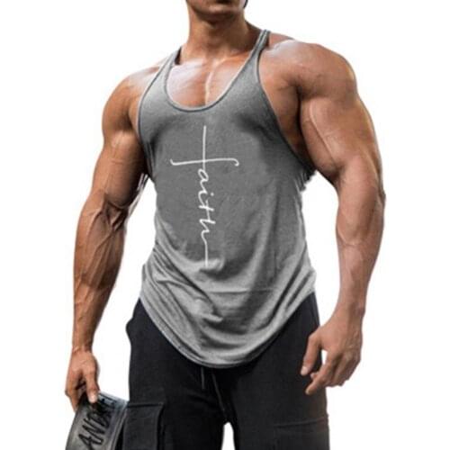 70% Hot Sell Male Shirt Comfortable Skin-friendly Round Collar Man Sleeveless Top for Exercise
