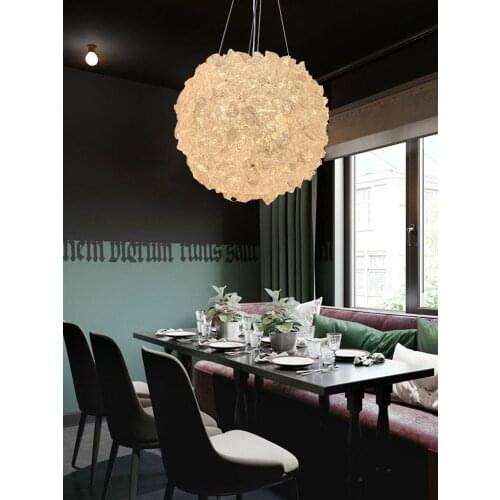 European style living room chandelier new Angola crystal stone lamps American retro personality creative restaurant lights