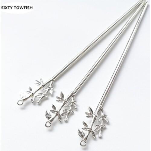 10 Pieces/lot 15mX138mm Silver/Gold color Metal Hair Jewelry Vintage Hair Stick Fashion Headwear For Handmade DIY Accessory