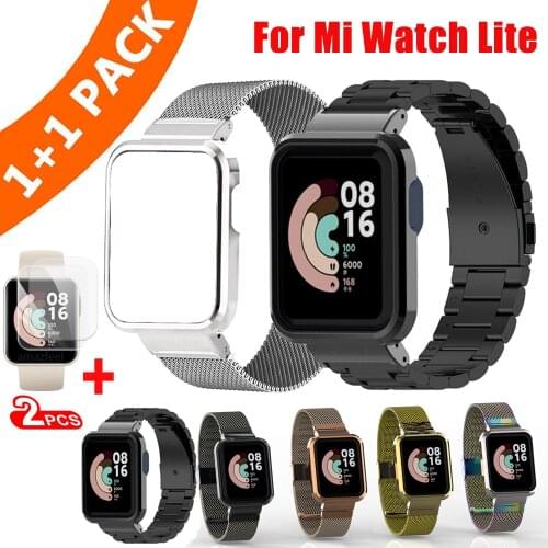 Metal Watch Case Bracelet For Xiaomi Mi Watch Lite Strap Stainless Steel Wristband For Xiaomi Watch Lite Metal Strap Wrist Band