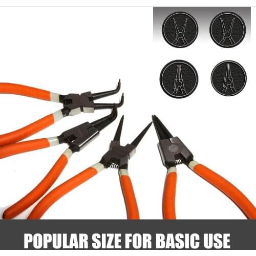 4PCS Practical Circlip Pliers Set Retaining Clip Internal External Spring Bent Straight Snap Ring Disassembly Home Crimp Tool