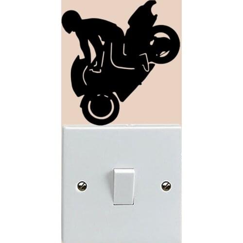 Stunt Motorcycle Switch Sticker Home Decor Accessories Vinyl Wall Decal 6SS0444