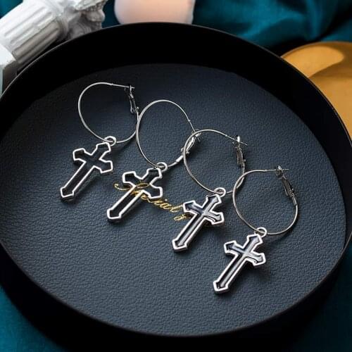New Cross Pendant Earrings Men’s Women’s Earrings Party Punk Earrings Women’s Jewelry Fashion 2021 New Earrings