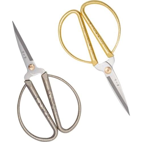 High Quality chinese Style Retro Refinement Dragon Phoenix Scissors Vintage Elegant Gold scissors Gift 621