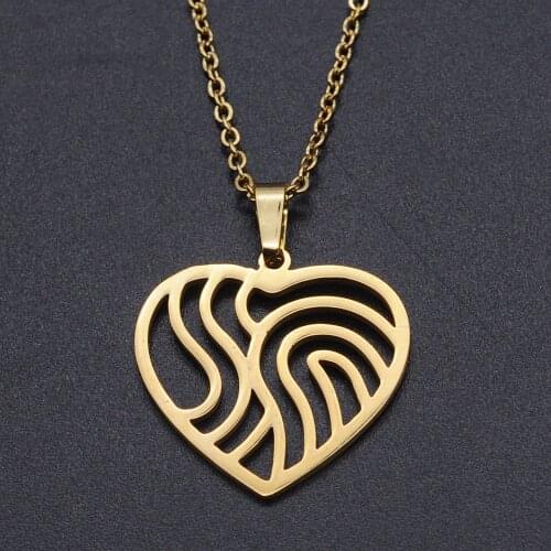 Heart Stainless Steel Charm Necklace for Women Fashion Jewelry Necklaces Wholesale Accept OEM Order Dropshipping