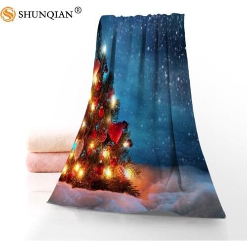 Merry christmas Microfiber Bathroom Washcloth,Towels Custom Face Towel/Bath Towel Size 35x75cm, 70x140cm bath towels for adults