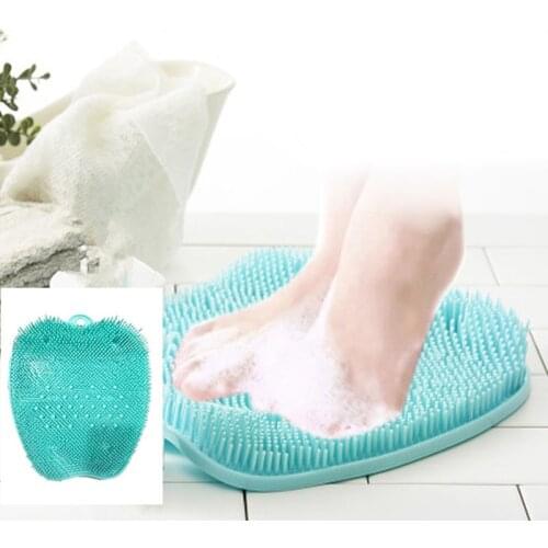 Foot Cleaning Brush Bathroom Shower Messager Silicone Foot Massage Cushion Silica Gel Bath Shower Feet Massage Slippers Spa