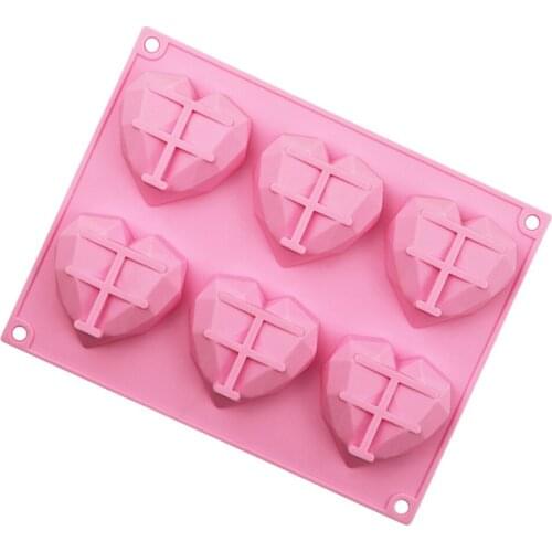 Heart Shaped Silicone Fondant Cake Decorating Mold Epoxy Resin Chocolates Molds Baking Tools Kitchen Accessories