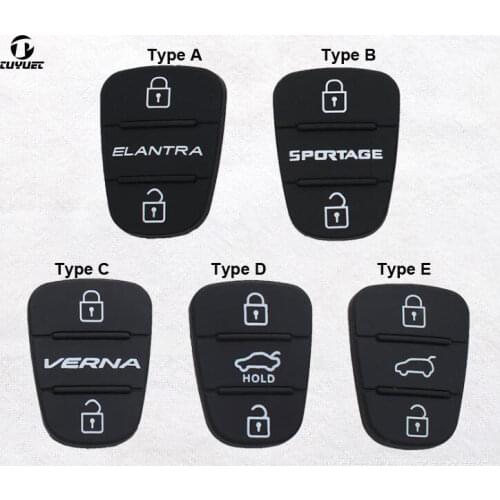 Replacement Key Pad for Hyundai Elantra IX35 Sonata Kia K2 K5 Sportage Button Rubber Silicon Pads