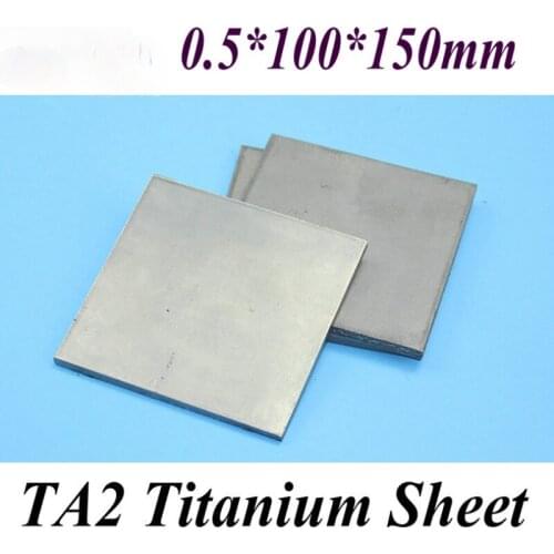 0.5*100*150mm Titanium Sheet UNS Gr1 TA2 Pure Titanium Ti Plate Industry or DIY Material Free Shipping