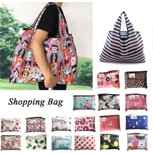 Waterproof Folding Handy Shopping Bags Shoulder Handbag Shopper Reuse Tote Beach Shopping Travel Bag