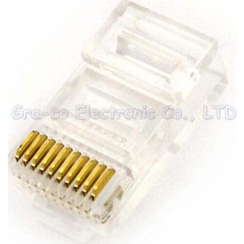 10pcs 10P10C RJ48 crystal plug RJ48 network cable Crystal Head Network Interface