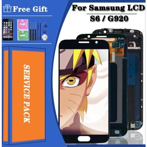 100% ORIGINAL 5.1'' Super AMOLED Replacement LCD S6 for SAMSUNG GALAXY S6 G920 SM-G920F G920F G920FD Touch Screen Digitizer