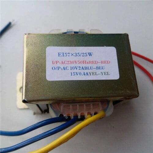 10V 2A 15V 0.4A Transformer 230V input 25VA EI57*35 Wire cutter control power transformer Air conditioner cabinet transformer