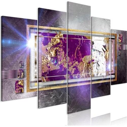 5Pieces Abstract Wall Art Diy Diamond Painting Golden Reflection Pictures Of Rhinestones Diamonds Embroidery Full Square ZP-2881