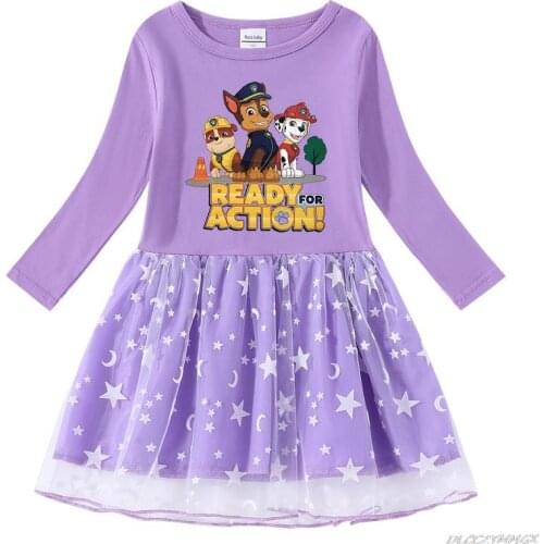 Paw Patrol Girl Clothing Girls Childrens Clothing Lace Dresses Baby Girls Party Wedding Dresses Children Girls Princess Dresses
