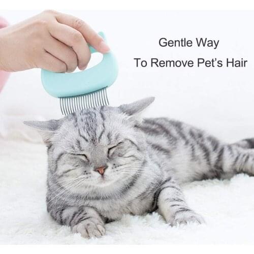Puppy Dog Cat Hair Combs Curved Hook Teeth Ergonomic Handle High Resilience Massage Relaxing Portable Pet Supply