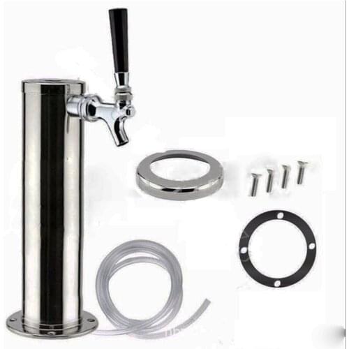 One tap chromeplated beer tower Single Tap/Faucet stainless steel Draft Beer Column bar accessories