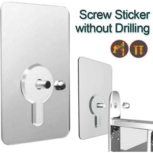 No Punch Strong Adhesive Transparent Suction Wall Hook Screw Waterproof Heavy Load Rack Kitchen Bathroom Bracket Fixed Nail