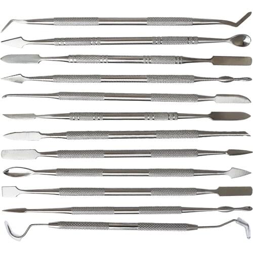 Stainless Steel Metal Spatula for Wax Knife Kit Sculpture Tools Blade Dental Knife Carve Pottery Clay Carving Modeling Jewelry