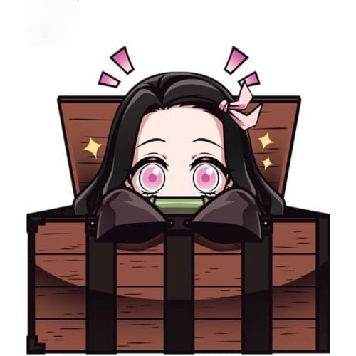 Cute Cartoon Demon Slayer NEZUKO KAMADO Stickers for Car Anime Motorcycle Decals Good Quality Waterproof Sun Protection Anti-UV