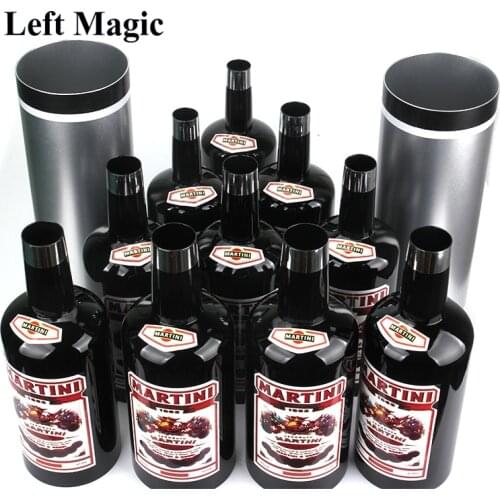 Multiplying Bottles 10 Bottles Black ( Poured Liquid) Magic Trick Stage Magic Props Close Up Mentalism Illusion Classic Toy H903