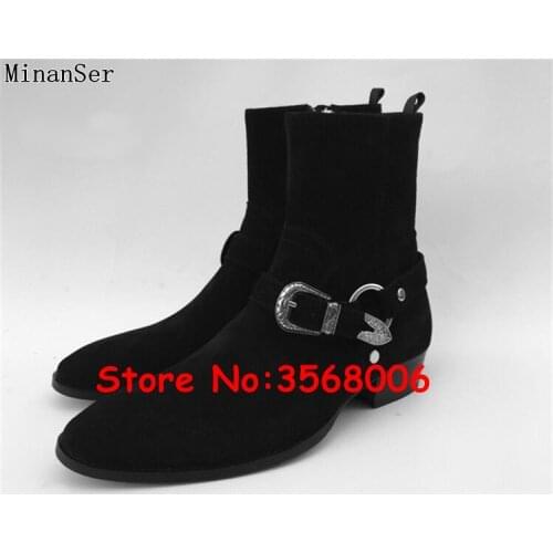 Genuine Leather Boutique low-heels ankle chelsea Boots euro size 38-46 man short motorcycle boots shoes real pictures trainers