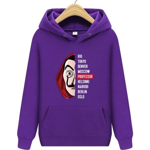 Autumn New Hooded Games Sweatshirts House of Paper Money Heist La Casa De Papel Hoodies For Men Plus Size Women Game Jacke