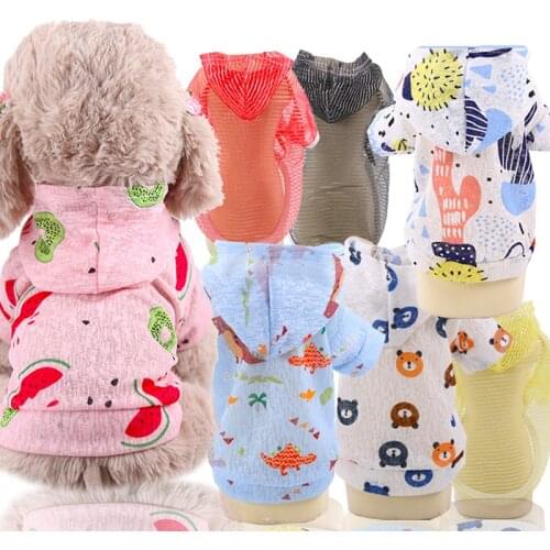 Pet Clothes Sun-proof Clothing Dog Clothes Clothing for Dogs Summer Sun Protection Hoodie Pet Clothes for Small Dog