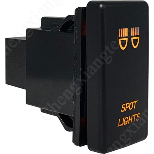 IP65 Car Boat Truck Orange Led Spot Lights 12v/24v Push Button Switch Carling ARB Rocker Switch Size 0.5A + Connector Wire