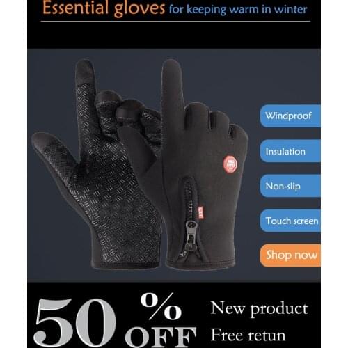 Mens and womens Touch Screen Winter Bike Bicycle Cycling Thermal Warm Gloves Windproof Non-slip touch screen waterproof Gloves