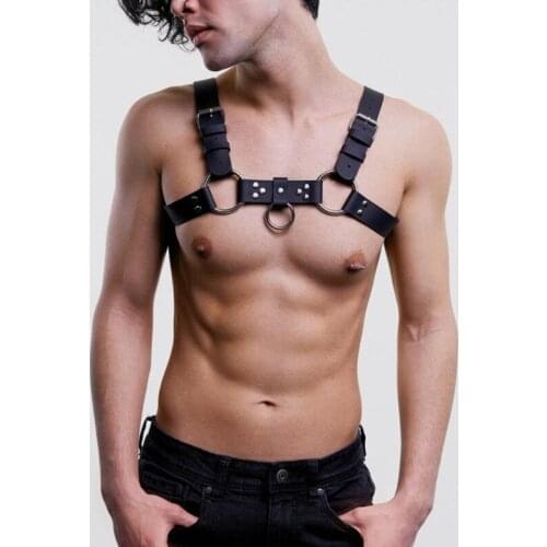 Men PU Leather Harness Fashion Chest StrapClubwear Bdsm Bondage Restraints Gay Fetish Wear Erotic Lingerie Pole Dance Sexy Toy
