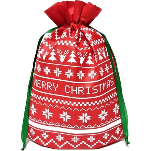 Package For Baking Drawstring Candy Gift Bag Christmas Cookie Gift bags Party Decorations New Year Present Can Customized Logo